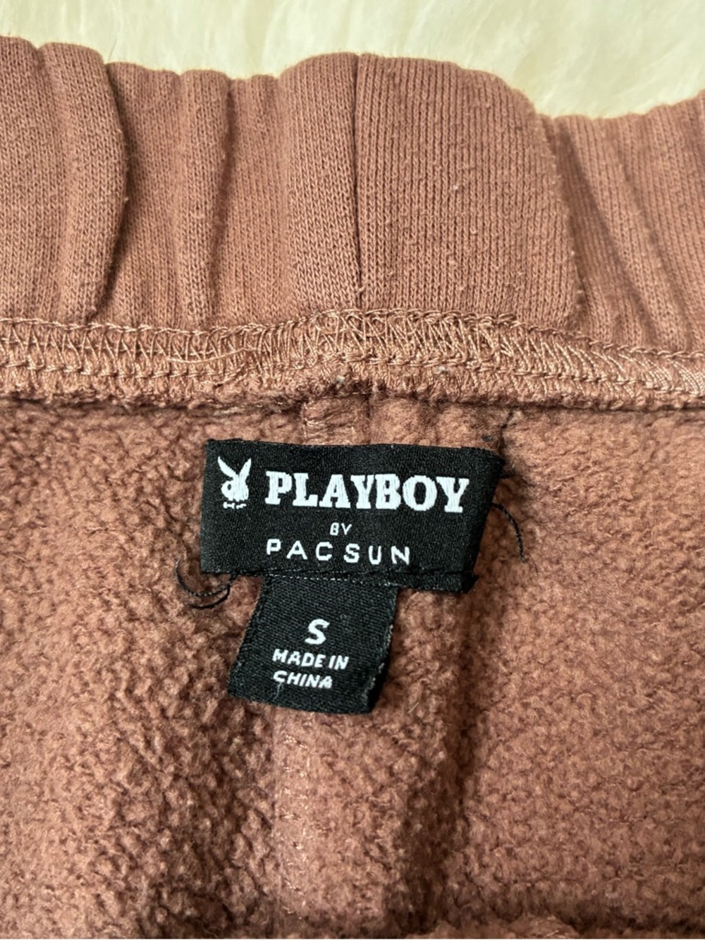 Pacsun Playboy Brown Cinched Sweatpants • Size S - Picture 5 of 5